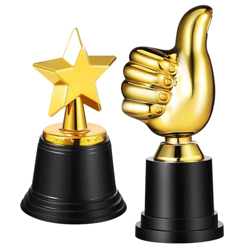 VALICLUD 2 Stück Trophäen Daumen und Stern Design Glänzende Kunststoff Pokale als für Kinderpartys Motivation und Belohnung bei Wettbewerben und Feierlichkeiten VALICLUD 2 Stück Trophäen Daumen und Stern Design Glänzende Kunststoff Pokale als für Kinderpartys Motivation und Belohnung bei Wettbewerben und Feierlichkeiten von VALICLUD