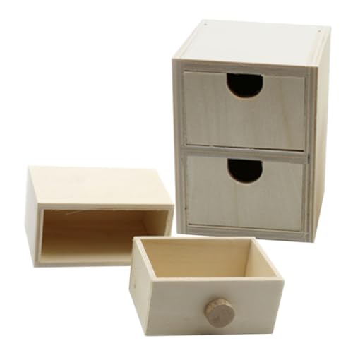 VALICLUD 2 Stück Unlackierte Holzschublade Teiliges Diy für Kleine Holz Aufbewahrungsbox zum Bemalen Praktische Schubladenbox aus Robustem Holz für Schmuck Karten Basteln und Bürobedarf VALICLUD 2 Stück Unlackierte Holzschublade Teiliges Diy für Kleine Holz Aufbewahrungsbox zum Bemalen Praktische Schubladenbox aus Robustem Holz für Schmuck Karten Basteln und Bürobedarf von VALICLUD