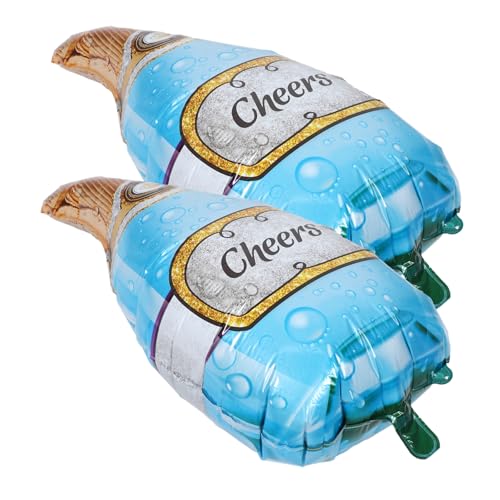 VALICLUD 2 Stück Weinflasche Folienballons Wiederverwendbare Luftballons Weinflaschenform Dekoration für Geburtstagsfeiern Party Zubehör Aluminium Folienballons von VALICLUD