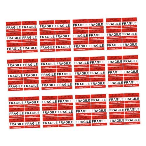 VALICLUD 20 Blatt Rote Fragile Warning Aufkleber Selbstklebende Verpackungsetiketten für Zerbrechliche Sendungen Hohe Haftung Lesbare Warnhinweise Schutz für Empfindliche Pakete Beim VALICLUD 20 Blatt Rote Fragile Warning Aufkleber Selbstklebende Verpackungsetiketten für Zerbrechliche Sendungen Hohe Haftung Lesbare Warnhinweise Schutz für Empfindliche Pakete Beim von VALICLUD