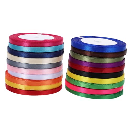 VALICLUD 20 Rollen Diy Geschenkband Yards Gemischte Farben zum Verpacken von Bastelarbeiten für Festliche Anlässe Tischdekorationen und von VALICLUD
