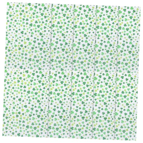VALICLUD 20 Stück Klee-Geschenkpapier irische themenparty Irland Geschenkpapier mit grünen Blättern St. Patricks Geschenkpapier st patricks partyzubehör irische Partyartikel von VALICLUD