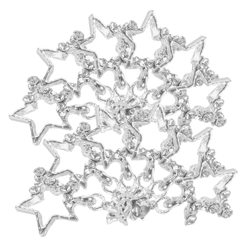 VALICLUD 20 Stück Strass-Nageldekoration funkeln Nagel Charms Edelsteine Nägel Kunst charms anhänger süße Nagelanhänger bunte Nagel-Strasssteine Charms für Nageldesign Zinklegierung Silber von VALICLUD