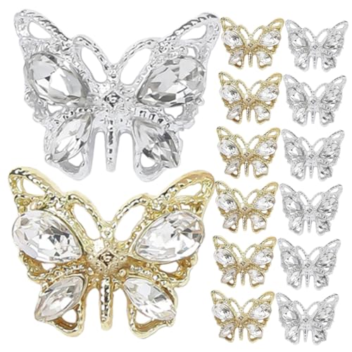 VALICLUD 20 Stück Teiliges Butterfly Nail Charms aus Langlebiger Glänzende für DIY Maniküre Nagelkunst Zubehör Geeignet für Partys Hochzeiten Festliche Anlässe VALICLUD 20 Stück Teiliges Butterfly Nail Charms aus Langlebiger Glänzende für DIY Maniküre Nagelkunst Zubehör Geeignet für Partys Hochzeiten Festliche Anlässe von VALICLUD