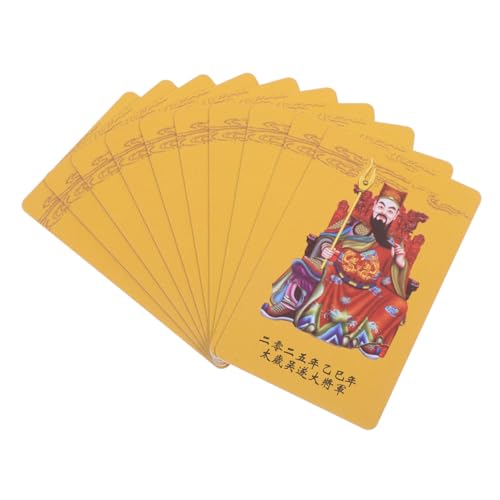 VALICLUD 20 Stück Teiliges Feng Shui Amulett mit Goldenen Verzierungen Traditionelle Chinesische Wu Sui Glückskarten für Jahr der Schlange Schutz und Kulturelles Erbe Sammlerstück von VALICLUD