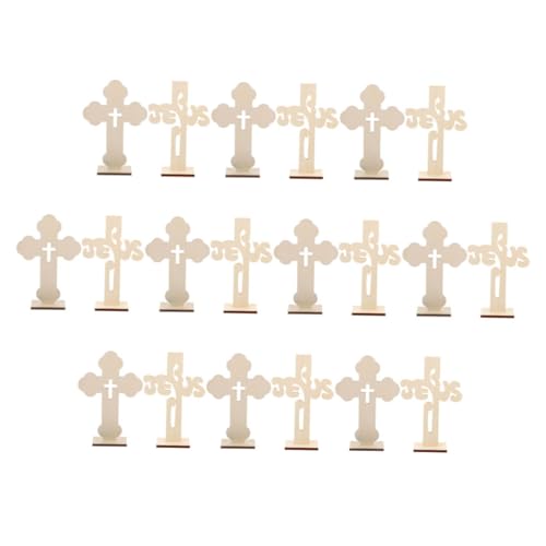 VALICLUD 20 Stück Teiliges Holz Kreuz Deko Unvollendete Holzfigur Rustikale Tischdekoration für Bastelarbeiten und Heimdekoration VALICLUD 20 Stück Teiliges Holz Kreuz Deko Unvollendete Holzfigur Rustikale Tischdekoration für Bastelarbeiten und Heimdekoration von VALICLUD