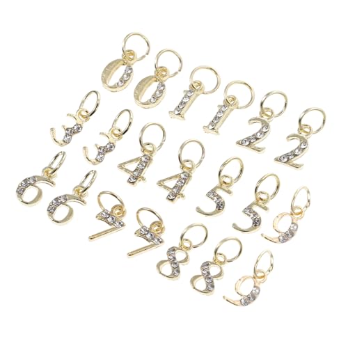VALICLUD 20 Stück Teiliges Metall Nagelornament mit Goldfarbenen Zahlen Verschleißfest Austauschbar Nail Art Dekoration für Fingernägel Geeignet für Alltag und Besondere Anlässe VALICLUD 20 Stück Teiliges Metall Nagelornament mit Goldfarbenen Zahlen Verschleißfest Austauschbar Nail Art Dekoration für Fingernägel Geeignet für Alltag und Besondere Anlässe von VALICLUD