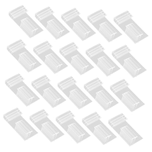 VALICLUD 20 Stück Wiederverwendbare Transparente Etikettenhalter für Stabiler Clip zur Anbringung von Preisschildern für Supermärkte und Einzelhandel von VALICLUD
