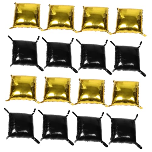 VALICLUD 25 Stück Hintergrund dekorative Luftballons Geburtstag Luftballons Wandfolienballons Szenendekoration Square Foilballons Wand Geburtstagsversorgung Aluminiumfolie Golden von VALICLUD