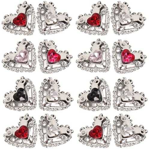 VALICLUD 25 Stück Teiliges Nail Charms Herzförmig Kreative Nageldekorationen Maniküre Zubehör Stabile Strasssteine Für Natürliche Und Künstliche Nägel DIY Nail Art von VALICLUD