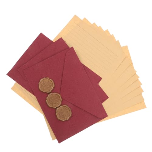 VALICLUD 2Sätze Teiliges aus Hochwertigen Umschlägen Briefpapier für Einladungen Ankündigungen Persönliche Korrespondenz Eleganten Rotbraunen Umschläge VALICLUD 2Sätze Teiliges aus Hochwertigen Umschlägen Briefpapier für Einladungen Ankündigungen Persönliche Korrespondenz Eleganten Rotbraunen Umschläge von VALICLUD