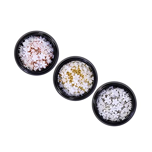 VALICLUD 3 Boxen Mini Resin Flower Nail Decorations Zufälligen Farben DIY Nail Art Deko für Stilvolle Maniküren für Profis und Hobbyisten Zufällige Farbe Zufällige Farbe von VALICLUD