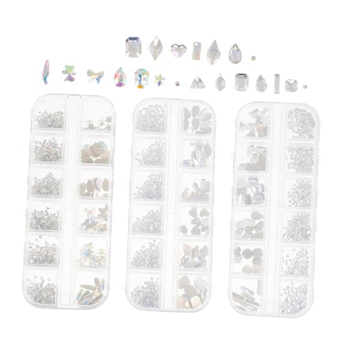 VALICLUD 3 Boxen Nagel Strasssteine Flatback Nail Charms Glitzersteine Selbstklebend für Nageldesign und DIY Nail Art Zubehör Langlebig und Farbreflektierend für Stilvolle Nagelgestaltung VALICLUD 3 Boxen Nagel Strasssteine Flatback Nail Charms Glitzersteine Selbstklebend für Nageldesign und DIY Nail Art Zubehör Langlebig und Farbreflektierend für Stilvolle Nagelgestaltung von VALICLUD