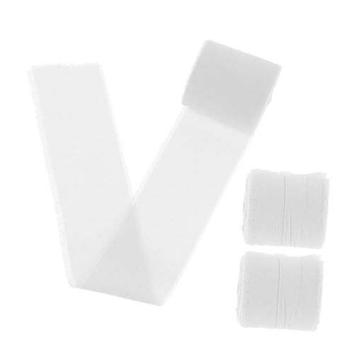 VALICLUD 3 Rollen Schleife Dekorationsband Bänder für Blumen Höchzeitsdeko seidenband Brautstraußband Hochzeitsdekorationen Bänder für die Hochzeit Geschenkverpackungszubehör Chiffon Beige von VALICLUD