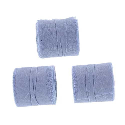 VALICLUD 3 Rollen Schleife Geschenkband Zum Verpacken Hochzeitsdekorationen Packband Vorhanden Blumenstrauß Diy Band Paketband Für Handwerk Wickelband Breites Band Blumenbänder Chiffon von VALICLUD
