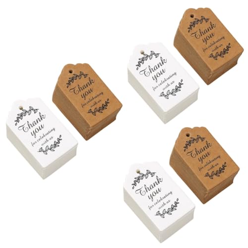 VALICLUD 3 Sätze Etiketten Aus Papier Geschenkanhänger Für Party Labels Für Hochzeiten Und Mit Schnur Zum Binden 200 Stück * 3 VALICLUD 3 Sätze Etiketten Aus Papier Geschenkanhänger Für Party Labels Für Hochzeiten Und Mit Schnur Zum Binden 200 Stück * 3 von VALICLUD