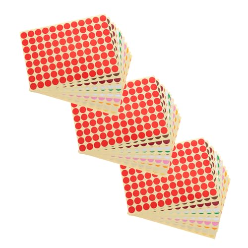VALICLUD 3 Sätze Farbpunkt-Aufkleber Farbaufkleber Punkte Kreisaufkleberpunkt Farbcodierungsetiketten mit Punkten DOT -Etikettenaufkleber kreis aufkleber runde Punktaufkleber Papier von VALICLUD