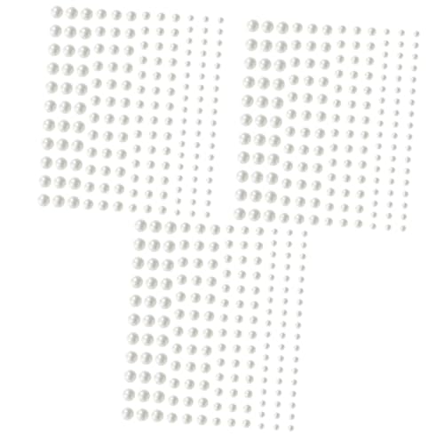 VALICLUD 3 Sätze Gesichtspärchen Perlen Pastellfarben Selbstklebende Schmucksteine Für Make Up Und Diy Projekte Für Hochzeiten Cosplay Und Kreative Bastelarbeiten 6 Blätter * 3 von VALICLUD