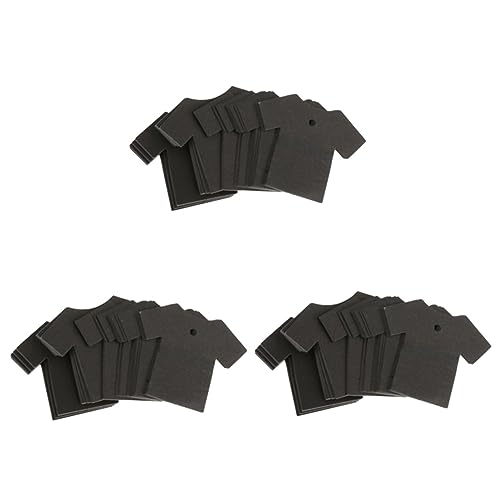 VALICLUD 3 Sätze Hängeetikett Aus Kraftpapier Leeres Etikett Aus Kraftpapier Etiketten Aus Kraftpapier Kraft -tags Hängende Etiketten Black 100 Stücke * 3 von VALICLUD