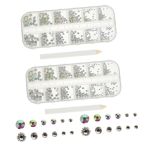 VALICLUD 3 Sätze Runden Flachen Glasstrasssteinen für Nageldesign Dekorative Nail Art Schmuckperlen Geeignet für Diy Maniküre Kunsthandwerk und Mehr VALICLUD 3 Sätze Runden Flachen Glasstrasssteinen für Nageldesign Dekorative Nail Art Schmuckperlen Geeignet für Diy Maniküre Kunsthandwerk und Mehr von VALICLUD