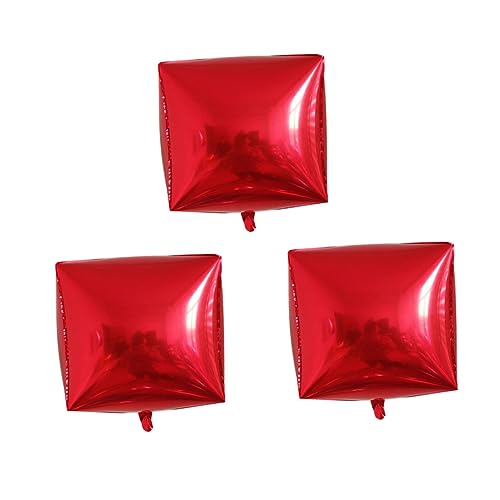 VALICLUD 3 Stück Aluminium Folienballons Rot Partydekoration für Geburtstagsfeiern Hochzeiten und Festivals von VALICLUD