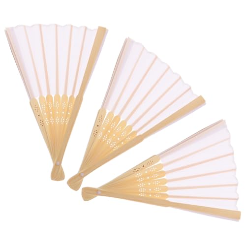 VALICLUD 3 Stück Faltbare Handfächer Weiß Blanko zum Bemalen DIY Fächer für Dekoration Leicht und Robust für Party Hochzeit Bühne VALICLUD 3 Stück Faltbare Handfächer Weiß Blanko zum Bemalen DIY Fächer für Dekoration Leicht und Robust für Party Hochzeit Bühne von VALICLUD