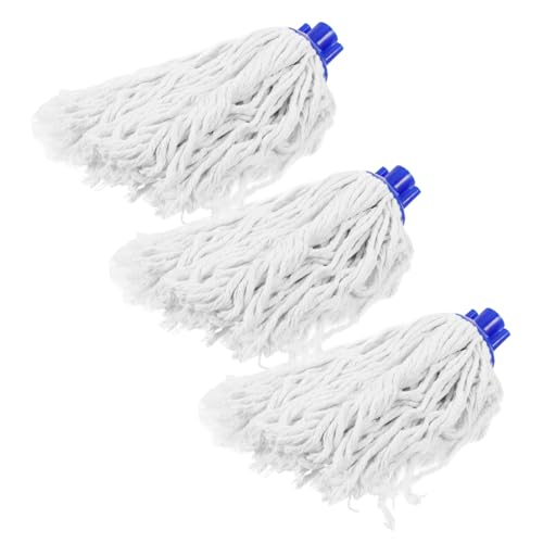 VALICLUD 3 Stück Mopp-Ersatzkopf Reinigung Schrubben Mop -Kopf -Nachfüllung waschbare Moppköpfe Ersatz-Mopp-Nachfüllung Wischtuch ersetzen Mop-Nachfüllzubehör Mopp-Nachfüllkopf Baumwollgarn von VALICLUD
