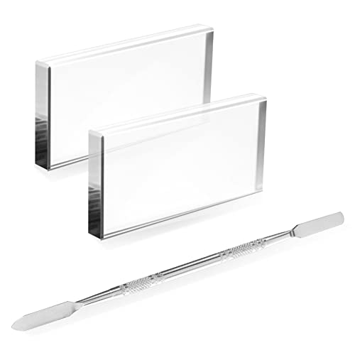 VALICLUD 3 Stück Nagelpalette Maniküre UV Mischen Polieren Nägel Nagel-Übungstablett Farbtabletts für den Salon Nagellackpalette malen Make-up-Mischpalette Glas von VALICLUD