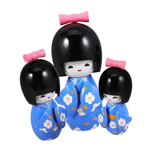 VALICLUD 3 Stück Teiliges Japanisches Kimono Holzpuppen Set Handgefertigt Leichte Dekoration Traditionelle Kirschblütenmuster Künstlerische Desktop Ornamente für Wohn und Geschäftsräume VALICLUD 3 Stück Teiliges Japanisches Kimono Holzpuppen Set Handgefertigt Leichte Dekoration Traditionelle Kirschblütenmuster Künstlerische Desktop Ornamente für Wohn und Geschäftsräume von VALICLUD