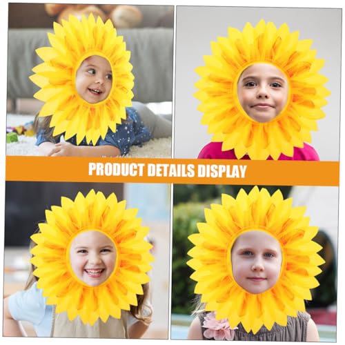 VALICLUD 3 Stück Teiliges Sonnenblumen Kinderparty Lustige Blumenkostüm Kopfbedeckung Angenehm Bequem Fotorequisite für Karneval Fasching Festival Zufällige Farbe Zufällige Farbe von VALICLUD