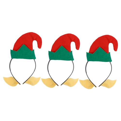 VALICLUD 3 Stück Teiliges Weihnachts Party Haarreifen Niedliches Hut Stirnband mit Elfenohren Bequemes Unisex Kopfschmuck für Fasching Karneval Kostümpartys und Festliche Anlässe VALICLUD 3 Stück Teiliges Weihnachts Party Haarreifen Niedliches Hut Stirnband mit Elfenohren Bequemes Unisex Kopfschmuck für Fasching Karneval Kostümpartys und Festliche Anlässe von VALICLUD