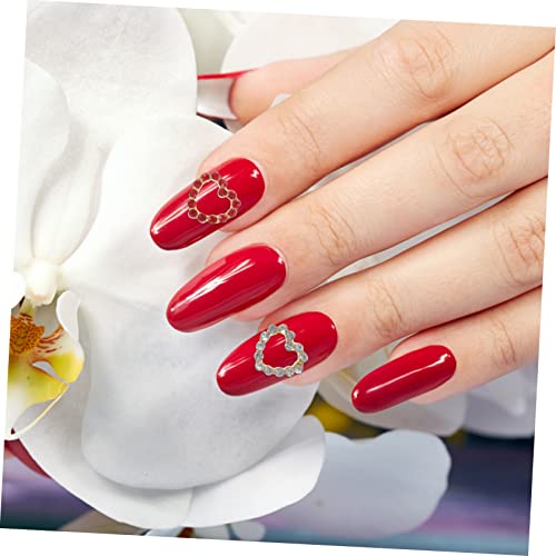 VALICLUD 30 Stück Teiliges Nail Art Charms Herzform Nagelstrasssteine Kristallverzierung für Fingernägel und Zehennägel DIY Nageldekoration Nagelkunst Zubehör von VALICLUD