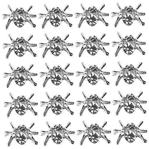 VALICLUD 30 Stück Teiliges Spider Nail Charms aus Langlebiger Legierung Gothic Nagelschmuck für Kreative Nailart Silberfarbene Metallverzierung Leicht und Kompakt für Maniküre von VALICLUD