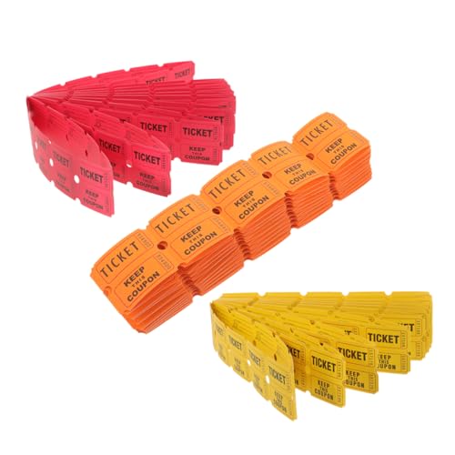 VALICLUD 300 Stück Raffle Tickets Bunte Gewinnspielkarten für Partys Veranstaltungen und Karnevale aus Robustem Papier Leicht zu Verteilen für Faire Spiele von VALICLUD