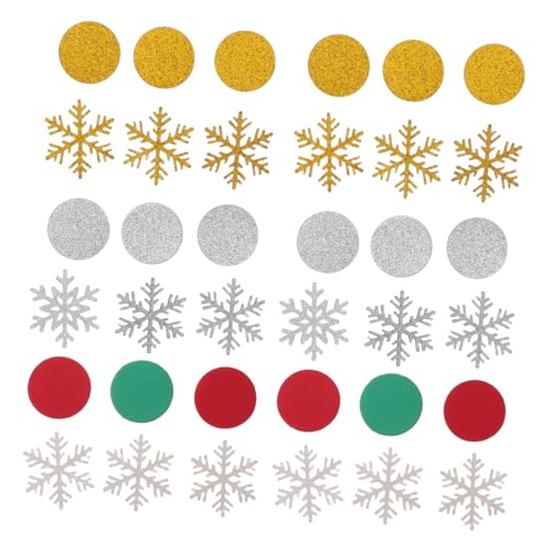 VALICLUD 300 Stück Teiliges Schneeflocken Konfetti Glitzernde Weihnachts Streudeko Party Tischdekoration mit Rot Grün Gold Silber Mix für Festliche Winterfeiern und Dessert Tische VALICLUD 300 Stück Teiliges Schneeflocken Konfetti Glitzernde Weihnachts Streudeko Party Tischdekoration mit Rot Grün Gold Silber Mix für Festliche Winterfeiern und Dessert Tische von VALICLUD