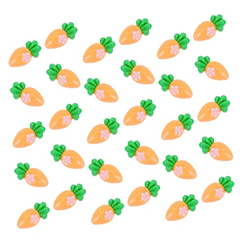 VALICLUD 30Stücke Carrot Nail Art Dekorationen Süße DIY Maniküre Zubehör Für Fingernagelgestaltung Hochwertige Cartoon Nail Decor Für Natürliche Und Künstliche Nägel Langlebig von VALICLUD