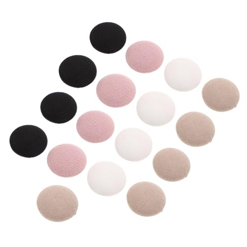 VALICLUD 32 Stück Teiliges Hutknöpfe No Sew Button Covers Runde Stoffknöpfe mit Metallöse Langlebig und Passend für Baseballcaps und Entenbillmützen Einfache Reparatur und Stilvolle von VALICLUD