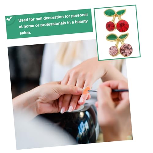 VALICLUD 36 Stück Teiliges Cherry Nail Charms aus Langlebiger Legierung Nageldekorationen mit Roten und Pinken Strasssteinen für Natürliche und Künstliche Nägel DIY Nailart für Frauen und VALICLUD 36 Stück Teiliges Cherry Nail Charms aus Langlebiger Legierung Nageldekorationen mit Roten und Pinken Strasssteinen für Natürliche und Künstliche Nägel DIY Nailart für Frauen und von VALICLUD