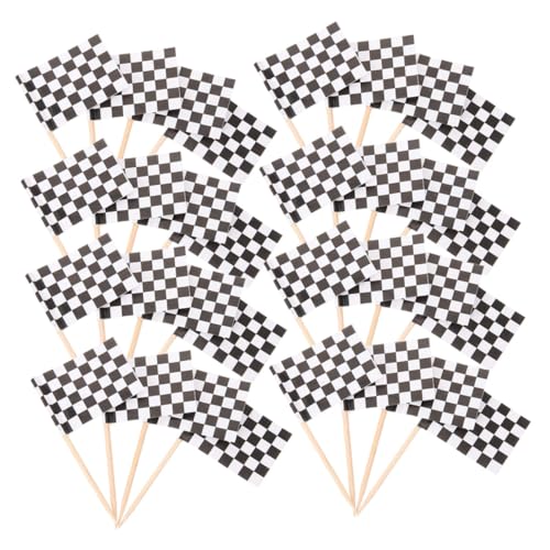 VALICLUD 360 Stück Mini Kariert Racing Flags Zahnstocher Wiederverwendbare Kariert Kuchen Topper Party Deko für Rennthemen Cupcakes Obst und Fingerfood VALICLUD 360 Stück Mini Kariert Racing Flags Zahnstocher Wiederverwendbare Kariert Kuchen Topper Party Deko für Rennthemen Cupcakes Obst und Fingerfood von VALICLUD