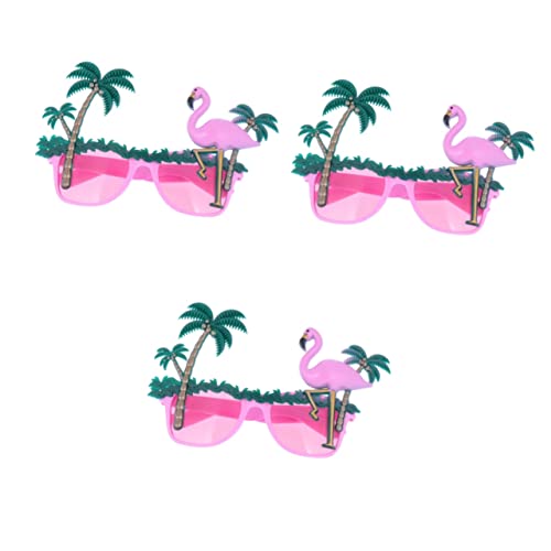 VALICLUD 3St Partybrille Strandsonnenbrille Geburtstag begünstigt Brillen Neuartige Strand-Sonnenbrille schnapsgläser spaß Party-Brille lustige Brille Sommer Kokosnussbaum Pool-Party Rosa von VALICLUD