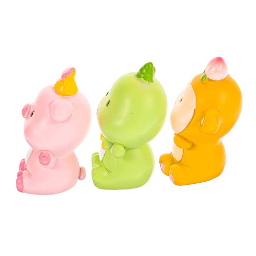 VALICLUD 3Stücke Teiliges Kuchendekorationsset mit Cartoon Tierfiguren Niedliche Tier Topper für Kindergeburtstag und Partys für Kreative Kuchengestaltung und Dekoration von VALICLUD