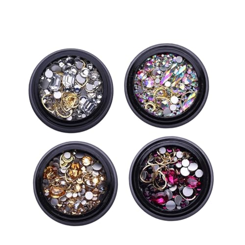 VALICLUD 4 Boxen Goldene Nagelstuds Nail Art Dekoration Metallrivet mit Mond und Herzformen Funkelnde Strasssteine für DIY Nageldesigns Verschiedene Stile und Farben VALICLUD 4 Boxen Goldene Nagelstuds Nail Art Dekoration Metallrivet mit Mond und Herzformen Funkelnde Strasssteine für DIY Nageldesigns Verschiedene Stile und Farben von VALICLUD