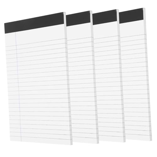 VALICLUD 4 Notizbuch klebrig Notizbücher Schreibwaren Memo Notizbilder breites liniertes Papier Bequemer Notizblock To-Do-Liste Merkzettel Notepad abreißen Notizblöcke für die Arbeit Weiß von VALICLUD