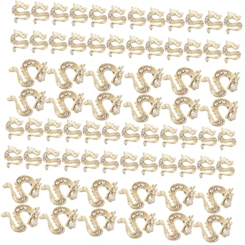 VALICLUD 4 Sätze Charms Drachenform Nail Art Dekoration Rhinestone Maniküre Zubehör Kleiner Charm Für Maniküre Designs Langlebig Gefertigt 50 Stück * 4 von VALICLUD