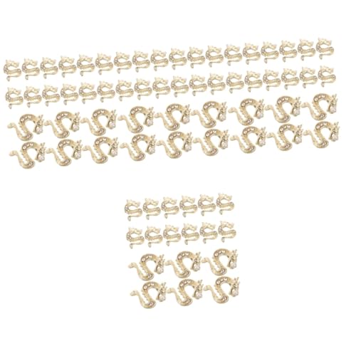 VALICLUD 4 Sätze Drache Spielt Mit Perlennagelkunstschmuck Deko Nagel Charme Baumelnde Nagelanhänger Nagelschmuck Charms Maniküre-edelsteine Maniküre Reiz Strasssteine Golden 50 Stück * 4 von VALICLUD