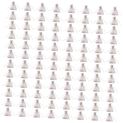 VALICLUD 4 Sätze Geschenkbeutel Hochzeit Organzabeutel Mit Kordelzug Kordelbeutel Organza-verpackungsbeutel Tasche Schmuckbeutel Mit Kordelzug Colorful Stoff 100 Stück * 4 von VALICLUD