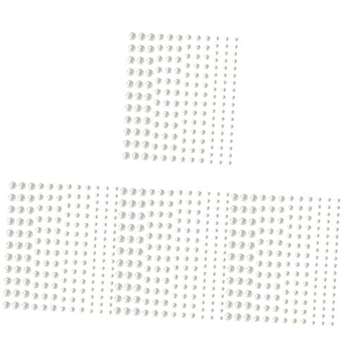 VALICLUD 4 Sätze Gesichtspärchen Perlen Aufkleber Selbstklebende Perlen Für Make Up Bastelprojekte Und Körperdekoration Für Partys Karneval Und Cosplay 6 Blätter * 4 von VALICLUD