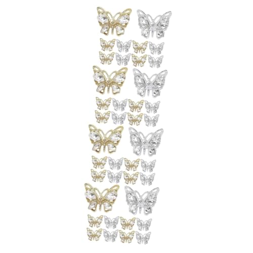 VALICLUD 4 Sätze Schmetterlings Charms Mit Strasssteinen Glänzende Schmetterlings Dekoration Für Diy Nagelkunst Inlay Für Nageldesigns Und Bastelprojekte 10 Stück * 4 VALICLUD 4 Sätze Schmetterlings Charms Mit Strasssteinen Glänzende Schmetterlings Dekoration Für Diy Nagelkunst Inlay Für Nageldesigns Und Bastelprojekte 10 Stück * 4 von VALICLUD