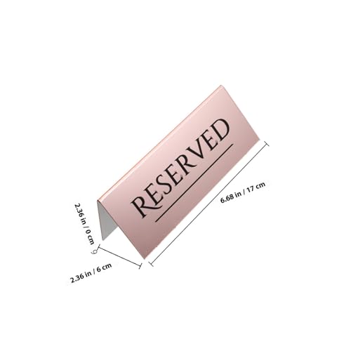 VALICLUD 4 Stück Acryl Reserved Table Signs Roségold Elegante Sitzplatzkarten Für Hochzeit Restaurant Familientisch Reservierungsschilder Stilvolle Tischdekoration von VALICLUD