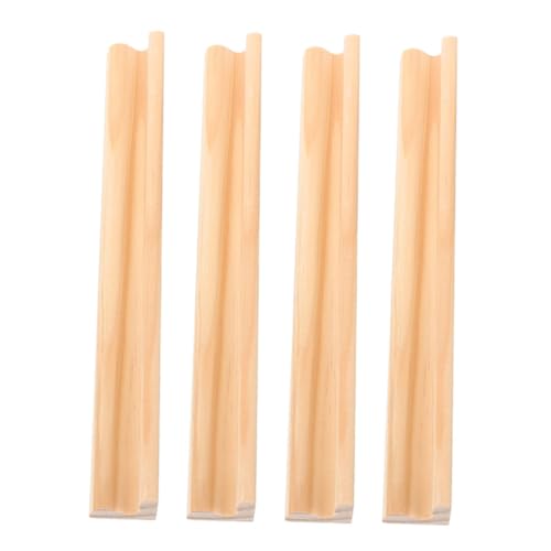 VALICLUD 4 Stück Holz Domino Halter Teilig Multifunktionale Display Ständer für Domino Steine und Buchstaben Deko Stabiler Holzständer für DIY Spiele und Kreative Bastelideen von VALICLUD